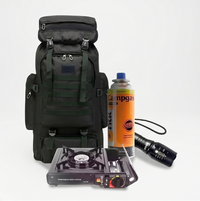 Kit De Acampamento Completo - Mochila + Fogareiro + Gás + Lanterna X900