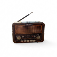 Rádio Retrô com Antena e Painel Solar KA-3198