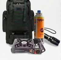 Kit De Acampamento Completo - Mochila + Fogareiro + Gás + Lanterna X900