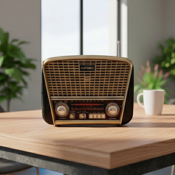 Rádio Vintage B-MAX com Lanternas e USB - BM-S107