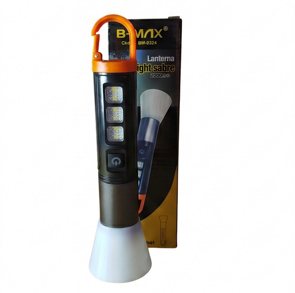 Lanterna Light Sabre l B-Max 8524 l Zoom l Recarregável | 05 modos de Iluminação